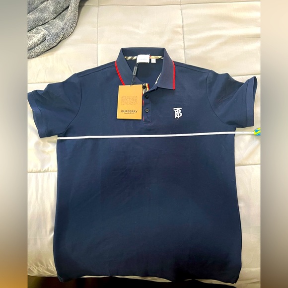 Burberry Polo Navy blue. Slim fit Medium. - Picture 10 of 10